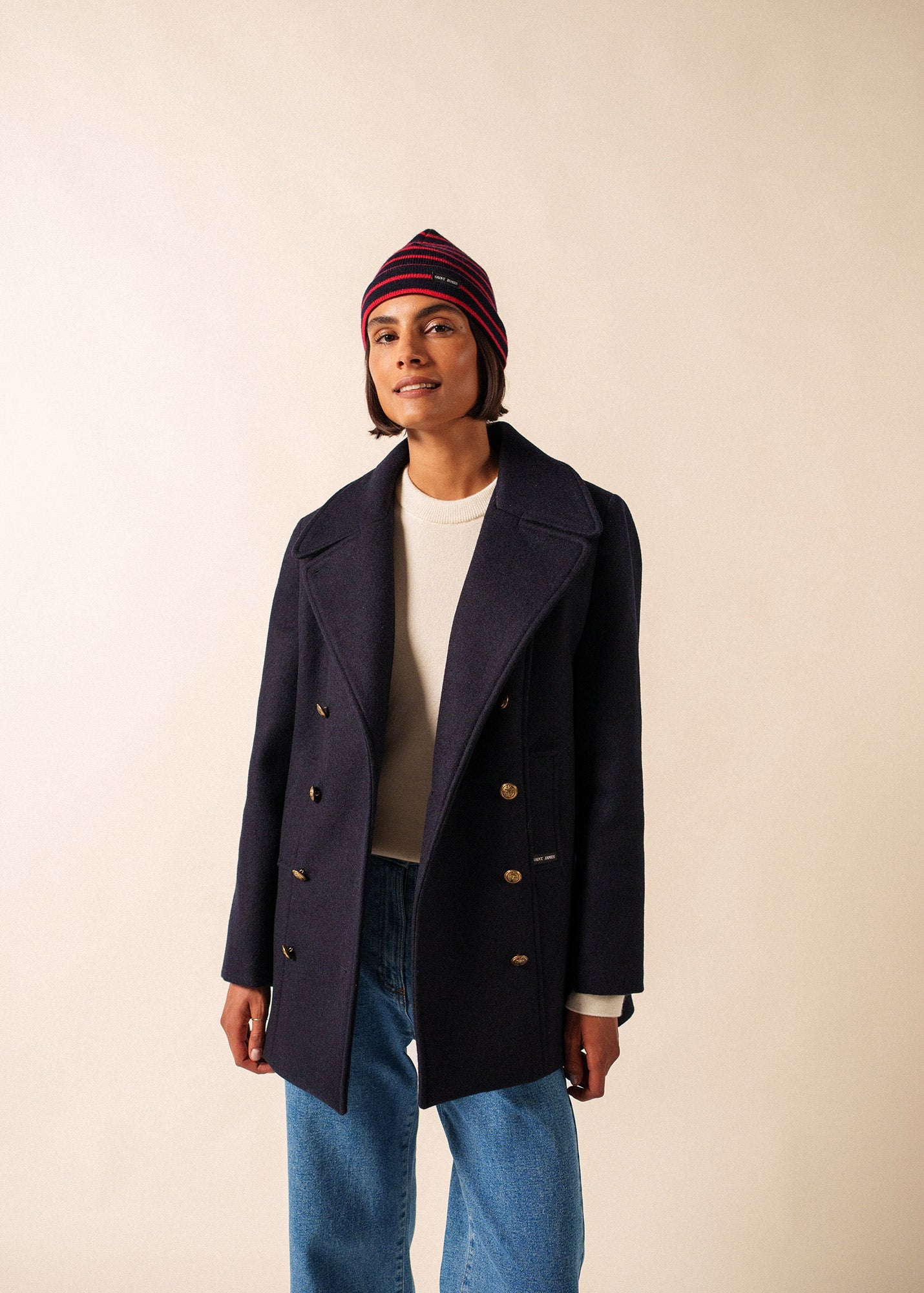 Gestreepte muts in zachte wolmix | UNISEX | Cartier R A