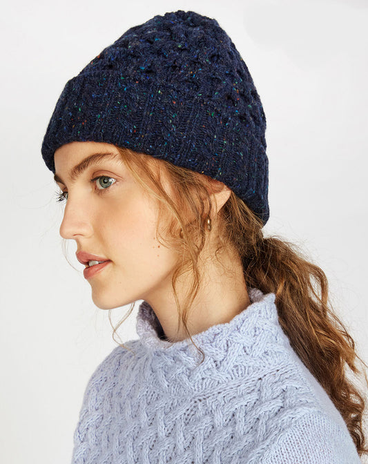 Luxe wollen Aran muts | Luxe Aran Hat