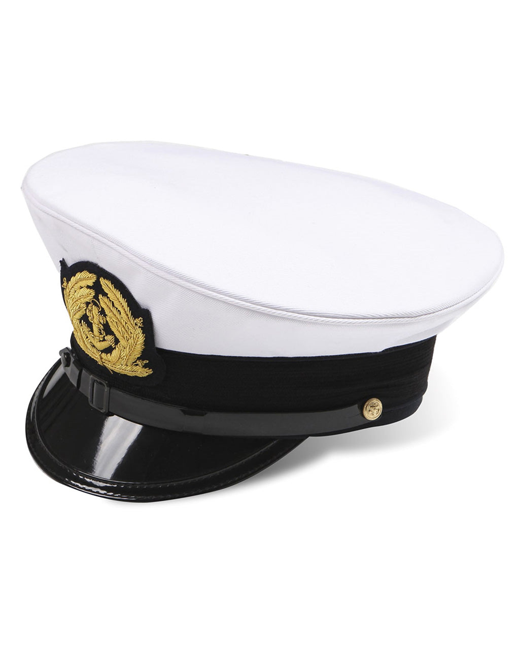 HOEDSHOP White Starline Elbsegler kapiteinspet met klep Katoen Unisex Alle seizoenen HOEDSHOP White Starline Elbsegler kapiteinspet met klep Katoen Unisex Alle seizoenen