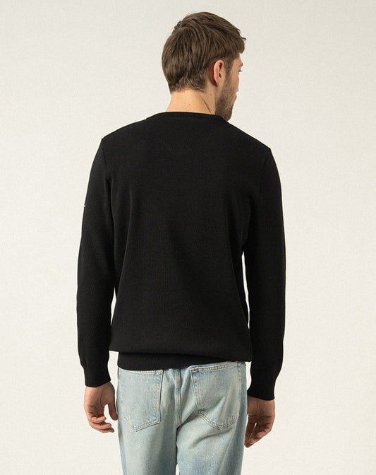 Fijngebreide merinowollen V-halstrui | Cuirassé