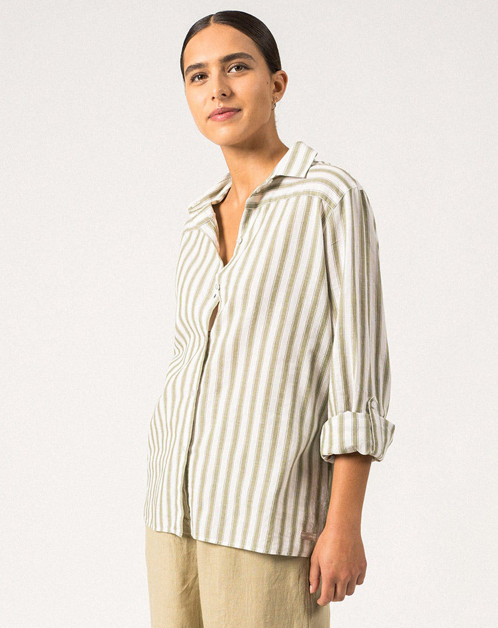 Blouse van katoen en linnen | Camille
