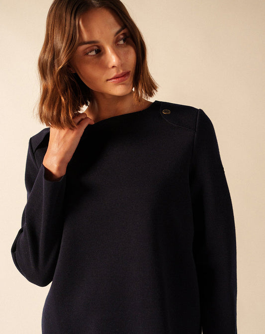 Wollen trui met knopen | Modane