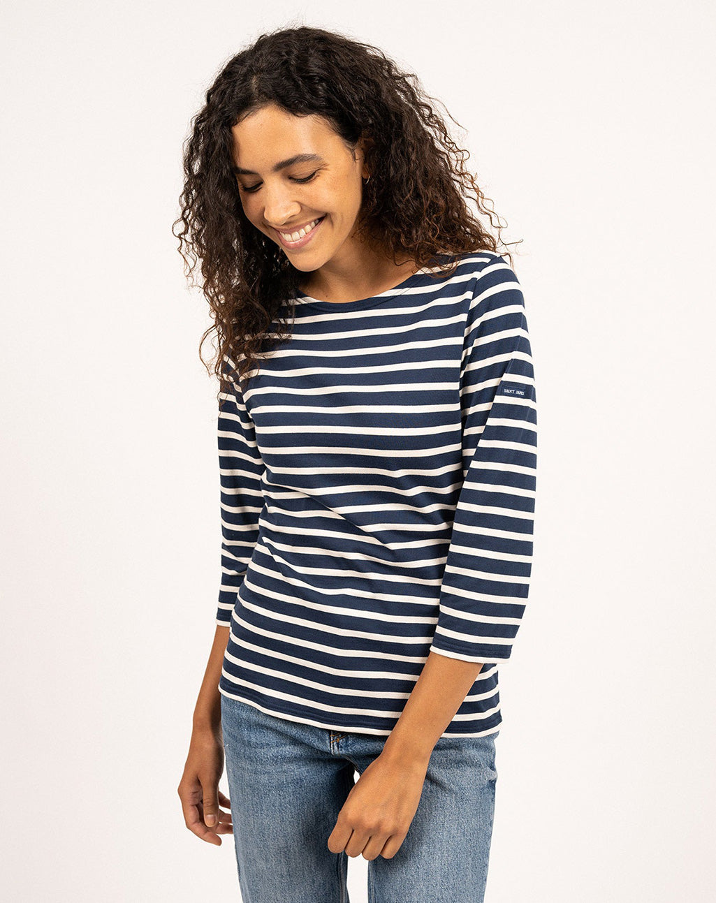 Traditioneel Bretons gestreept shirt ¾ mouw | LICHT KATOEN | Galathée II
