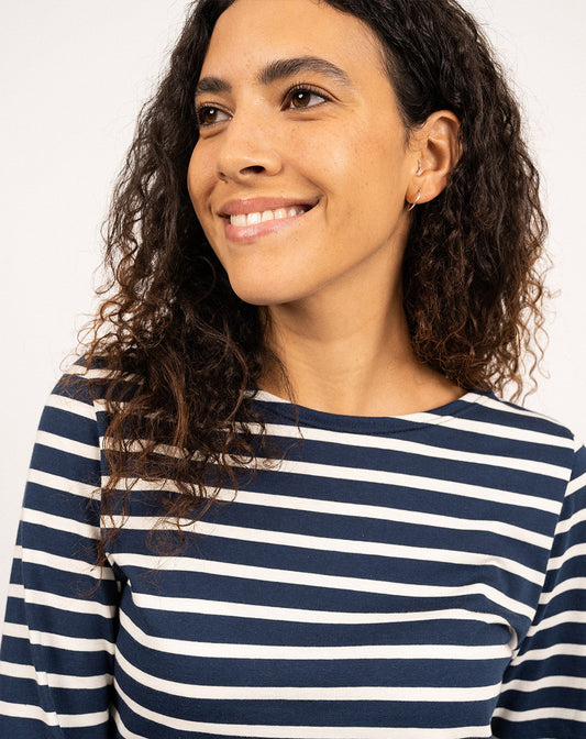 Traditioneel Bretons gestreept shirt ¾ mouw | LICHT KATOEN | Galathée II