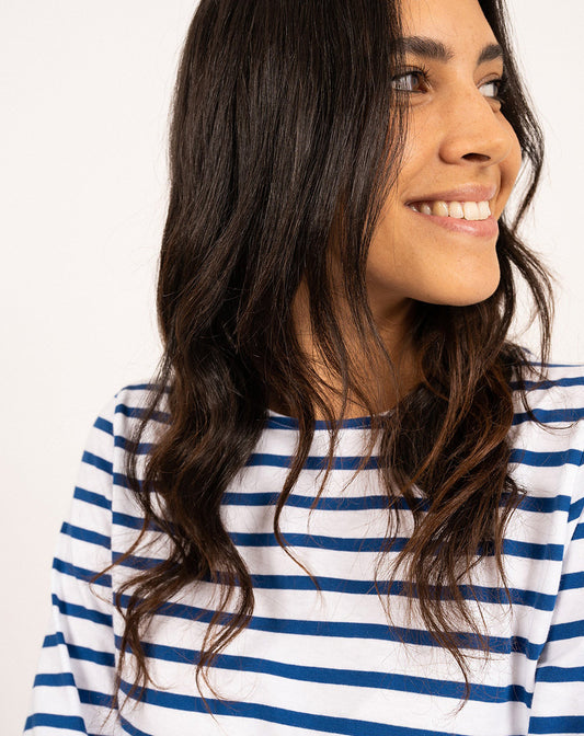 Traditioneel Bretons gestreept shirt ¾ mouw | LICHT KATOEN | Galathée II