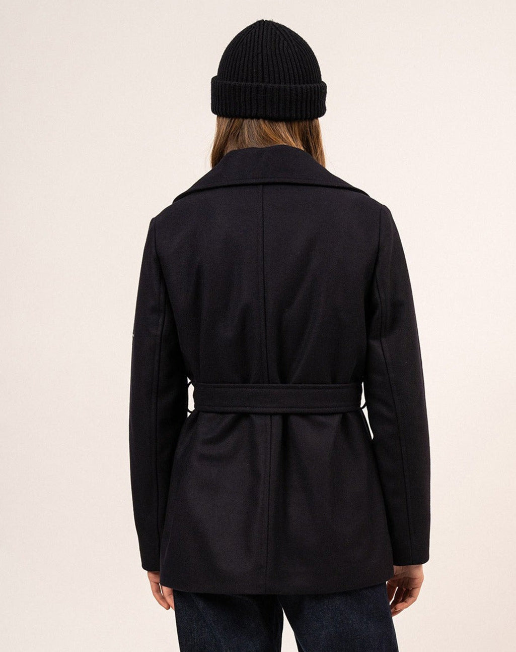 Korte peacoat met ceintuur | Ste Laury