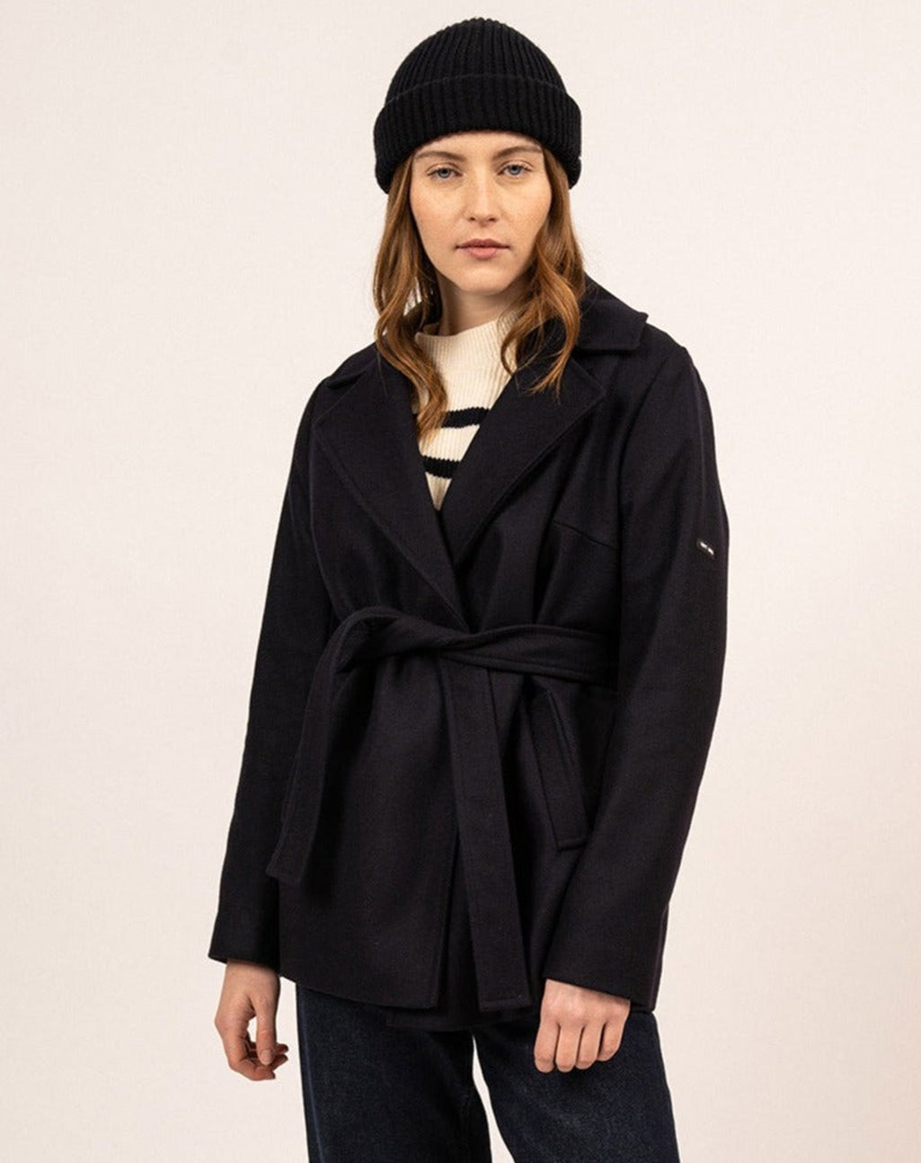 Korte peacoat met ceintuur | Ste Laury