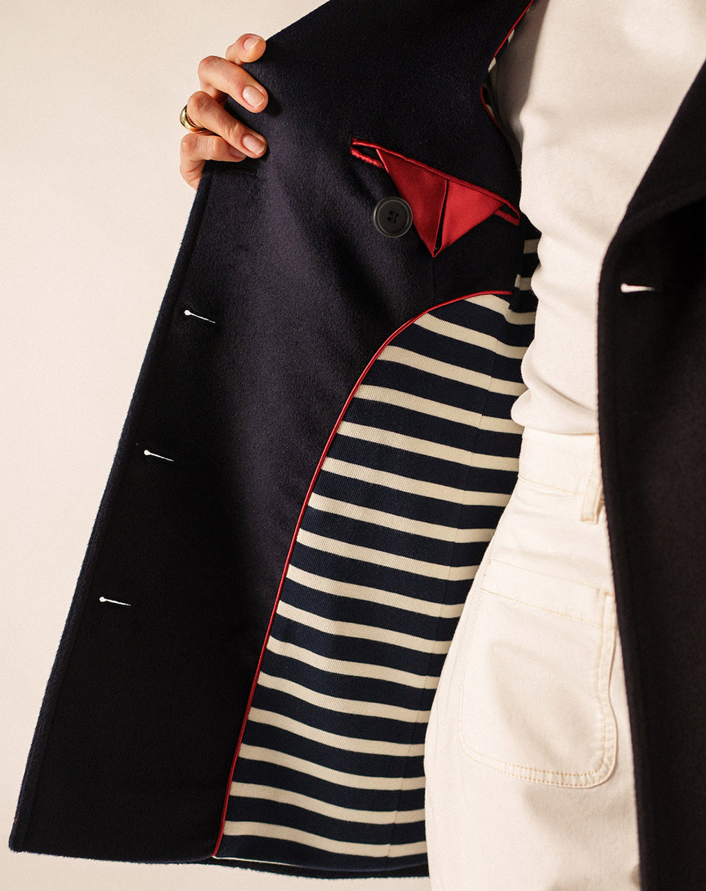 Getailleerde caban met maritieme details | St Briac III