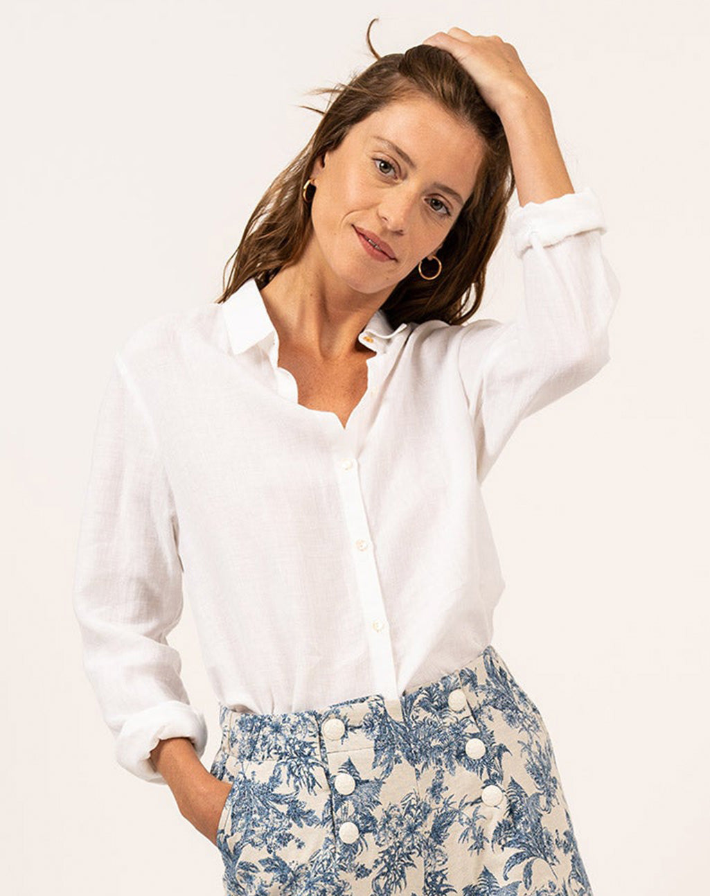 Linnen blouse | Rebecca ML