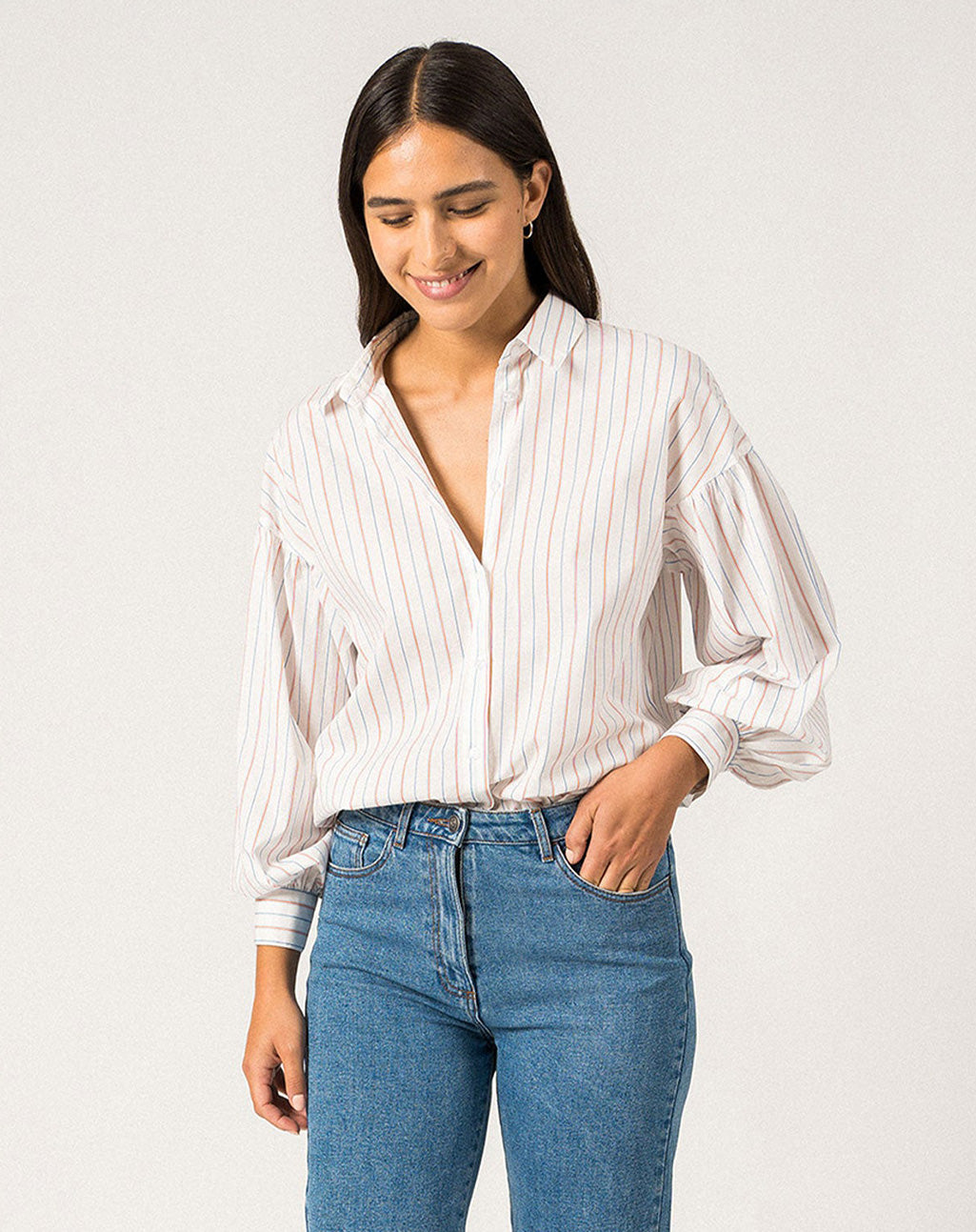 Blouse met pofmouwen | Adèle