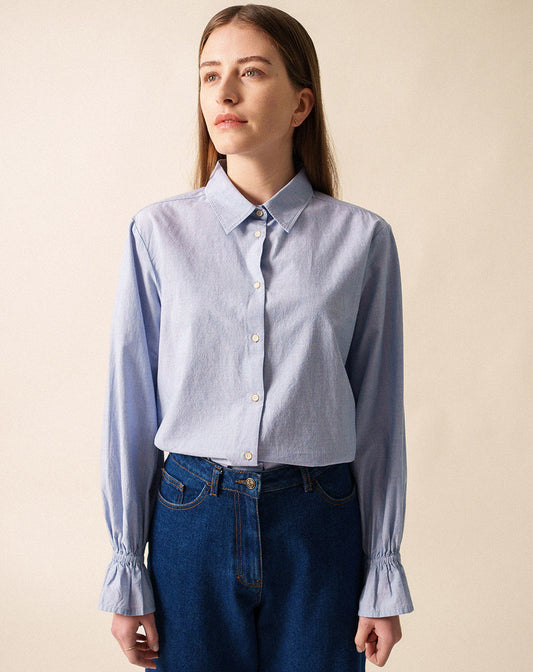 Blouse met ruches | Céleste