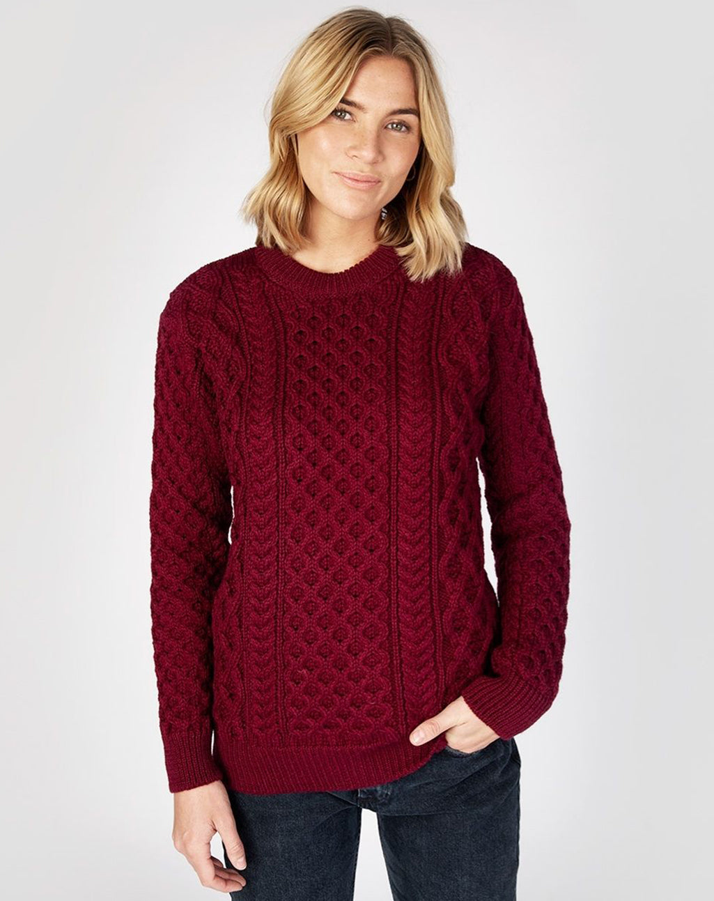 Klassieke Aran kabeltrui | Blasket