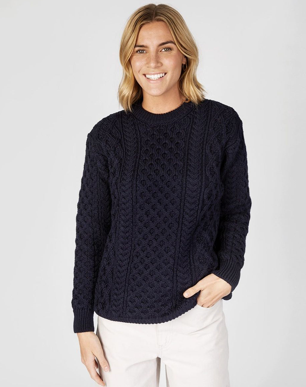 Klassieke Aran kabeltrui | Blasket