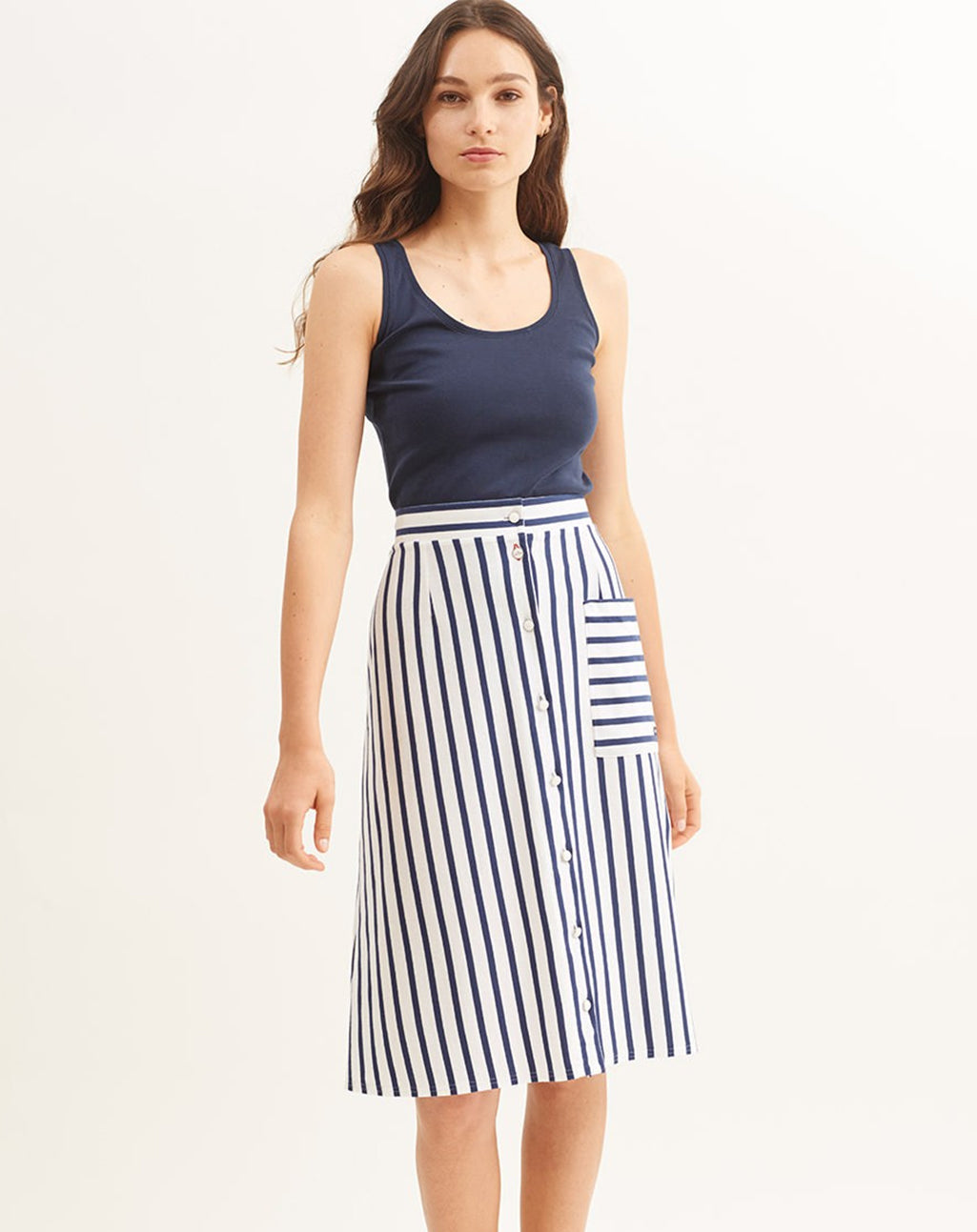 Gestreepte jersey rok | Talence