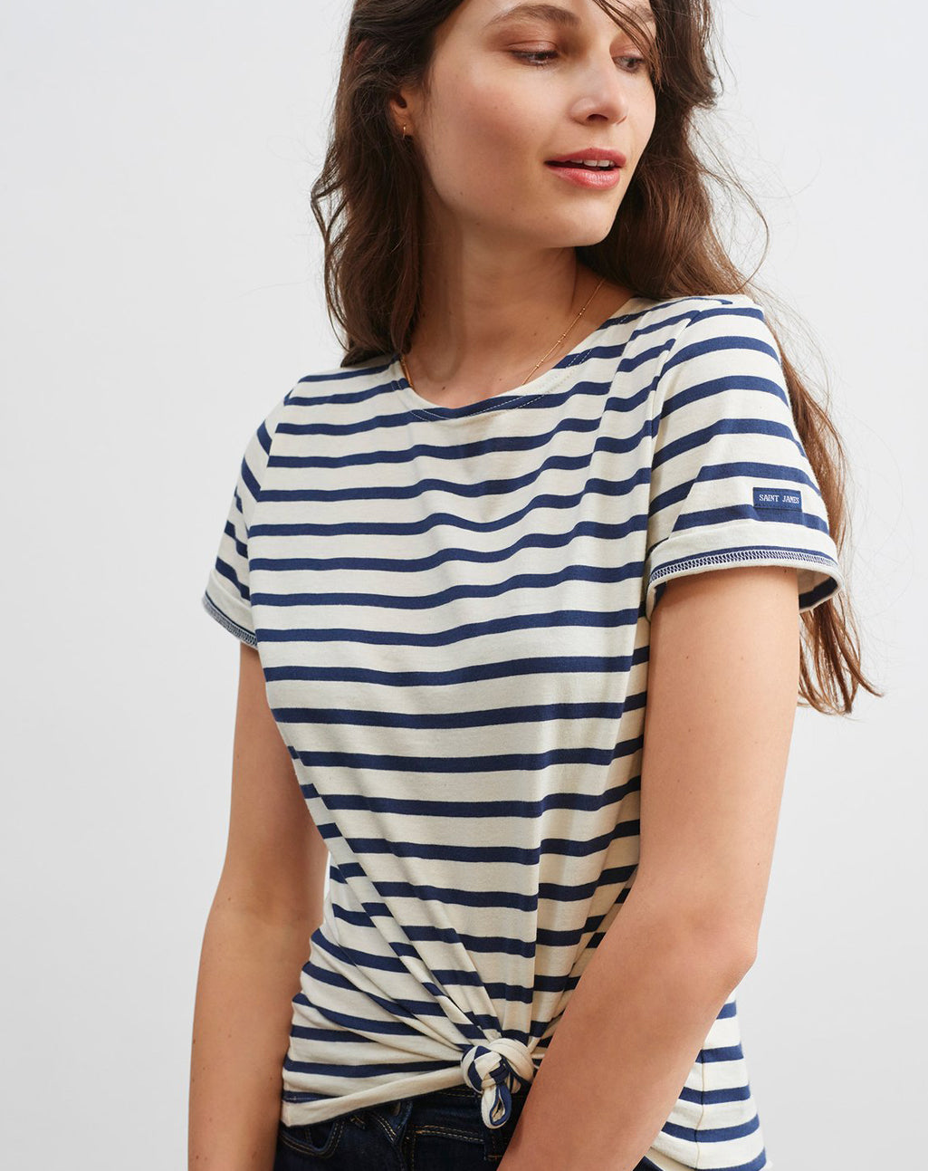 Bretonse marinière met korte mouwen | LICHT KATOEN | Etrille II