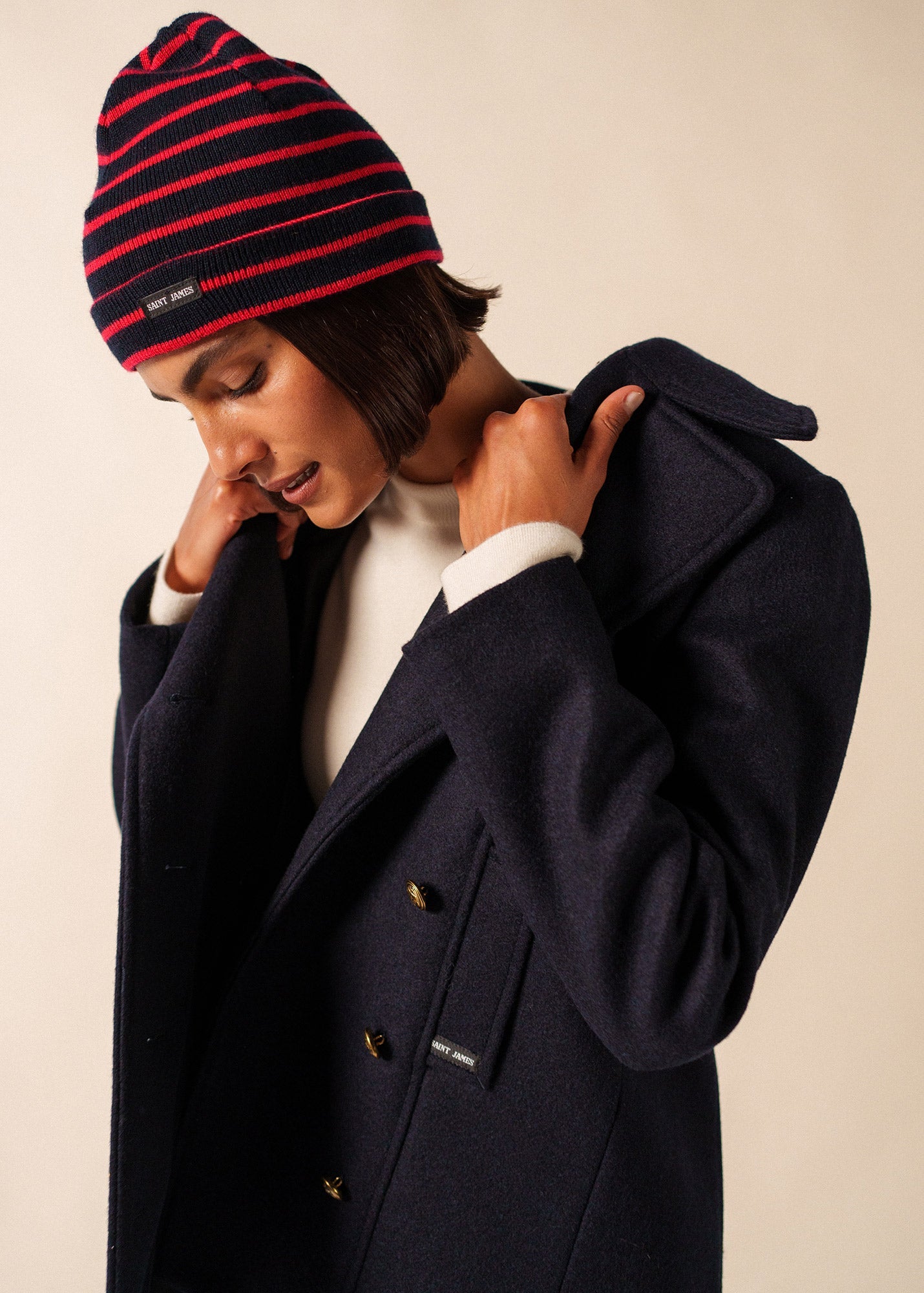 Gestreepte muts in zachte wolmix | UNISEX | Cartier R A