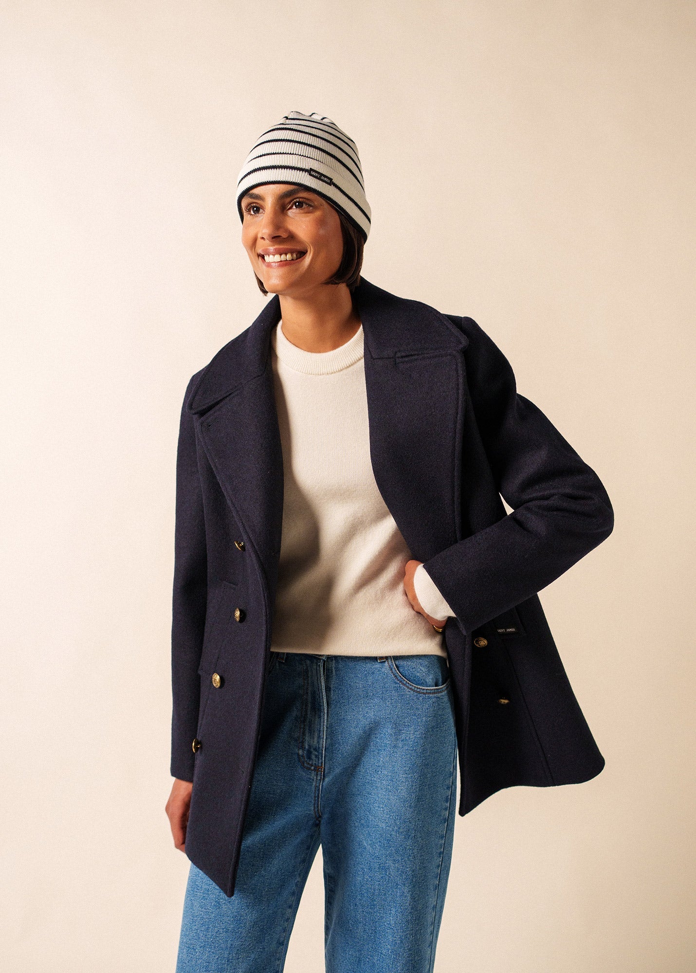 Gestreepte muts in zachte wolmix | UNISEX | Cartier R A