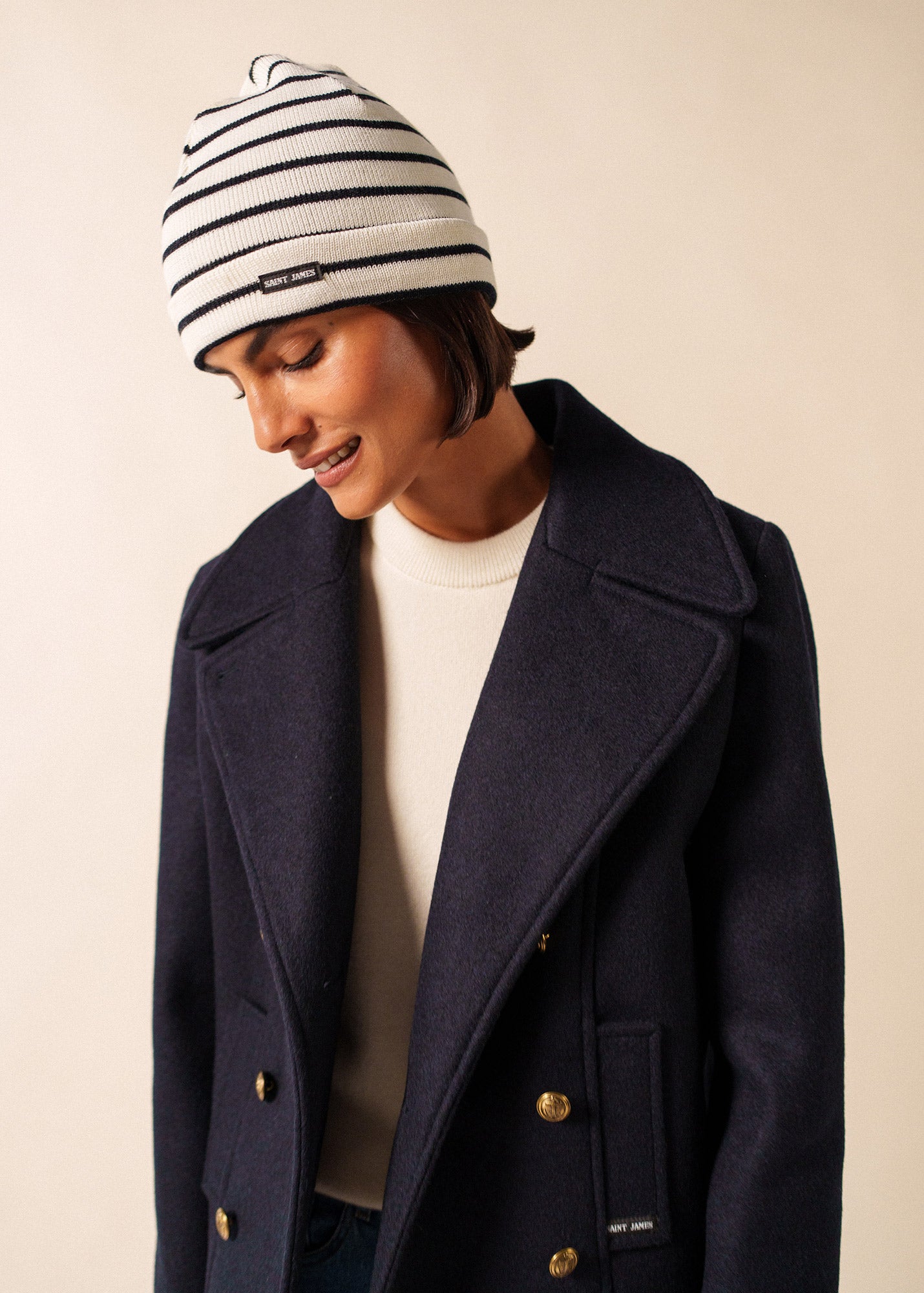 Gestreepte muts in zachte wolmix | UNISEX | Cartier R A