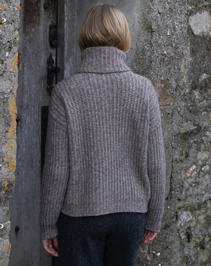 Boxy coltrui | Boxy Ribbed Polo Neck