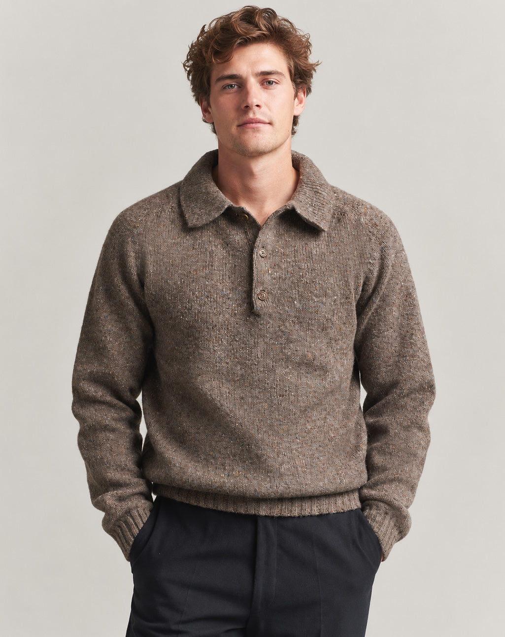 Gebreide Polotrui | Glenugie Nep Sweater Eton