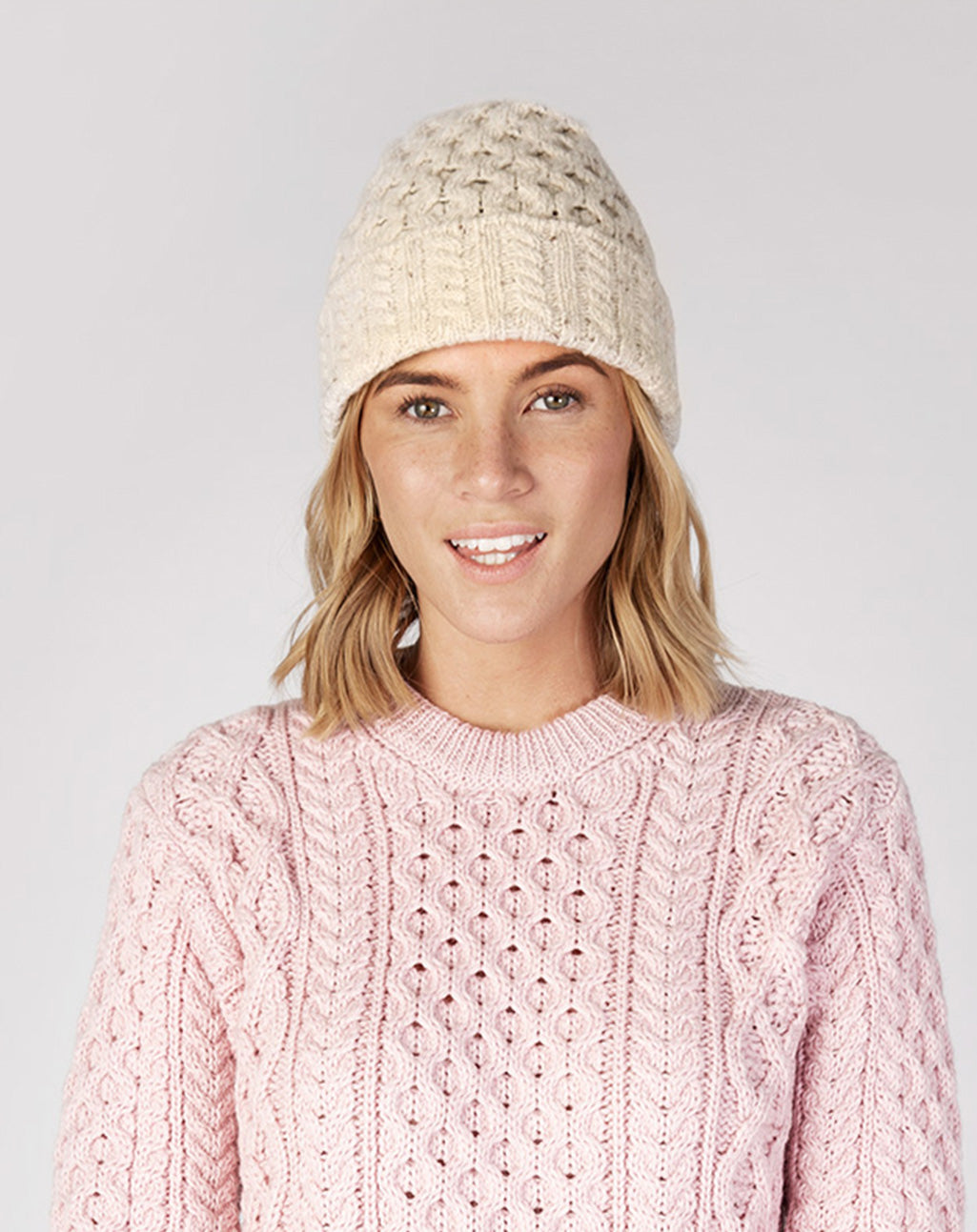 Luxe wollen Aran muts | Luxe Aran Hat