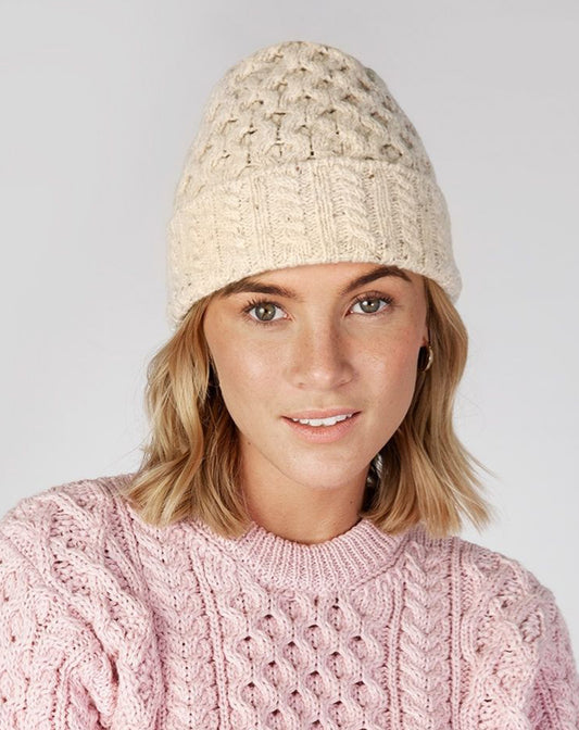 Luxe wollen Aran muts | Luxe Aran Hat