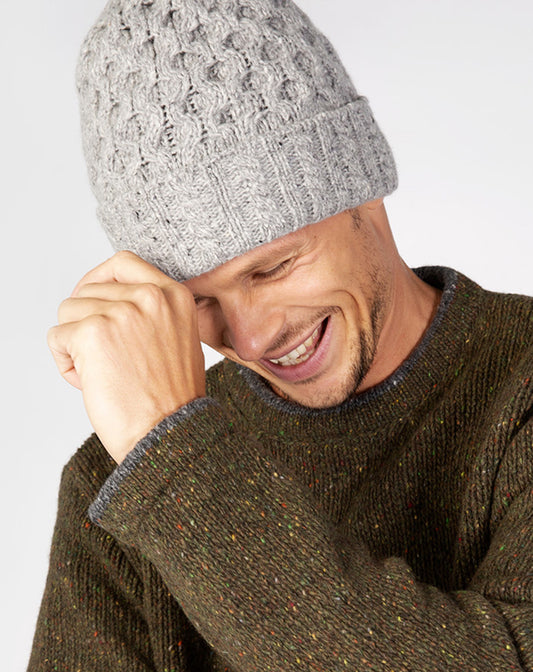 Luxe wollen Aran muts | Luxe Aran Hat