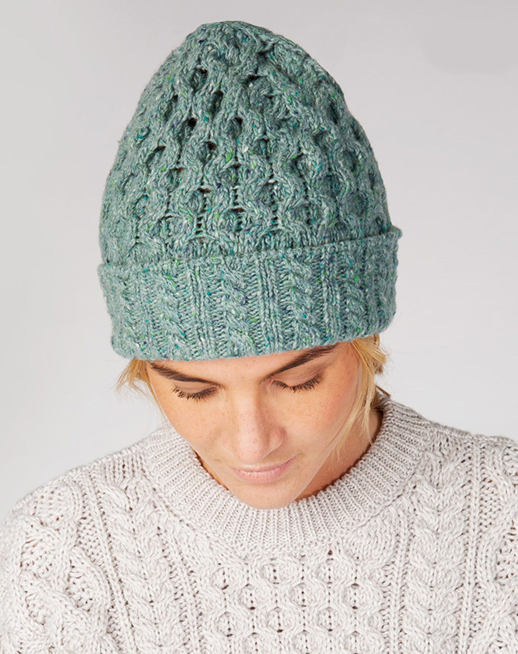 Luxe wollen Aran muts | Luxe Aran Hat