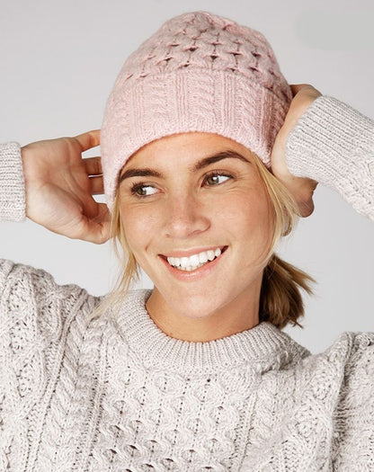 Luxe wollen Aran muts | Luxe Aran Hat