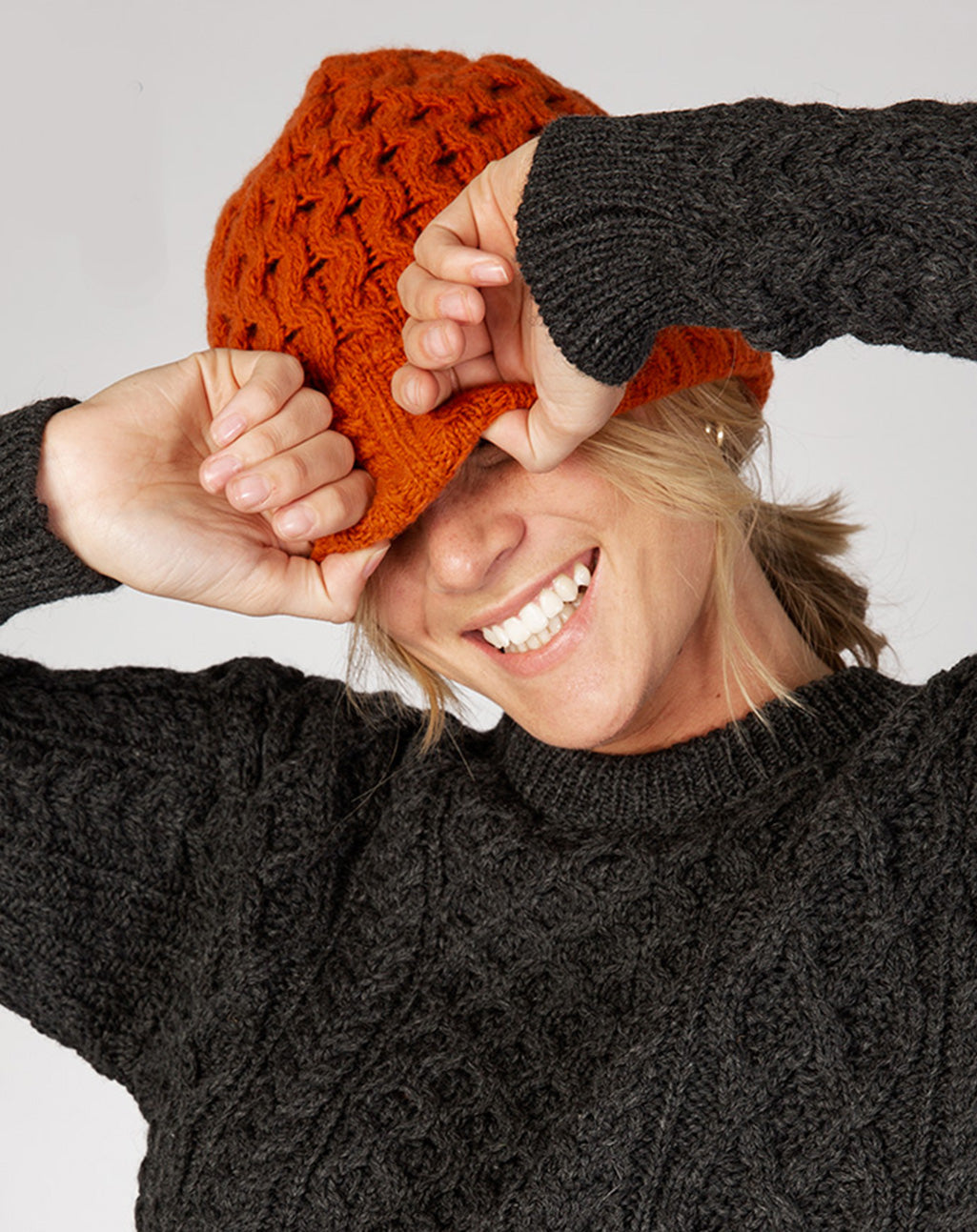 Luxe wollen Aran muts | Luxe Aran Hat