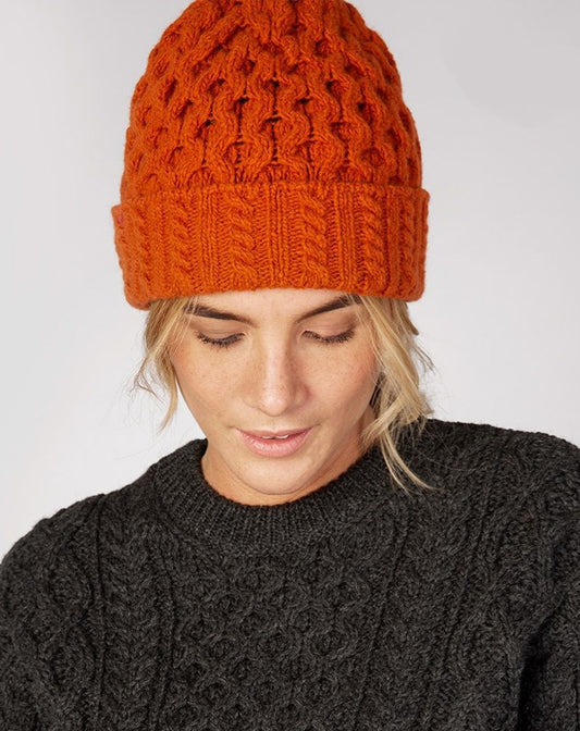 Luxe wollen Aran muts | Luxe Aran Hat