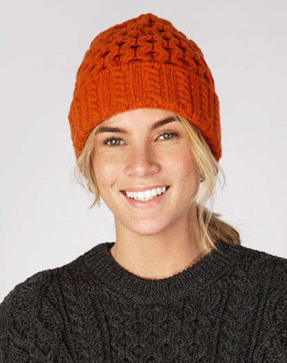 Luxe wollen Aran muts | Luxe Aran Hat