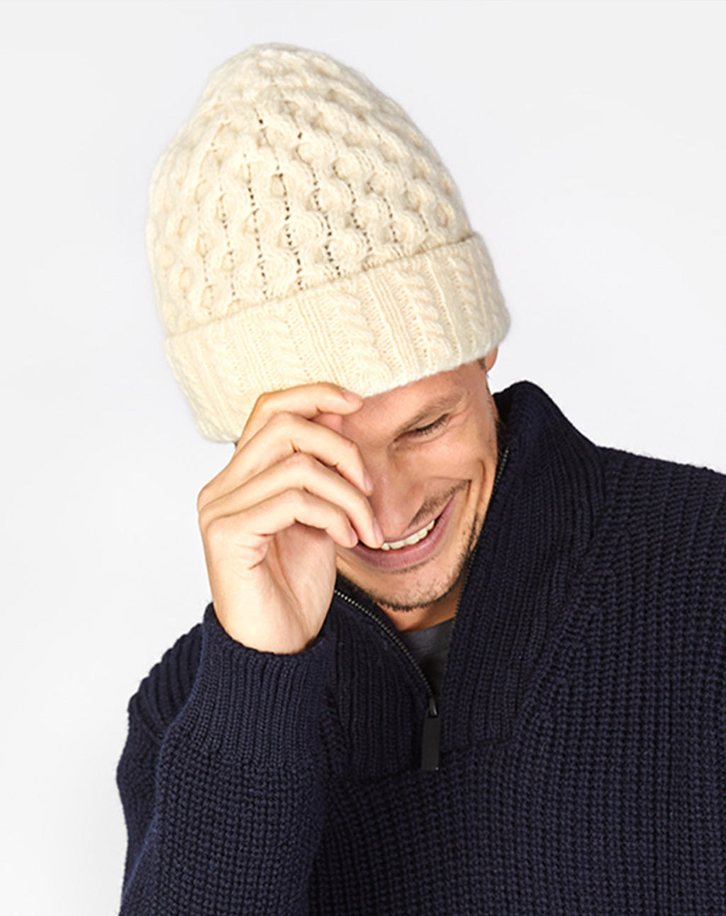 Luxe wollen Aran muts | Luxe Aran Hat