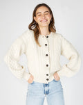 Cropped Aran Cardigan | Clover