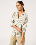 Blouse van katoen en linnen | Camille