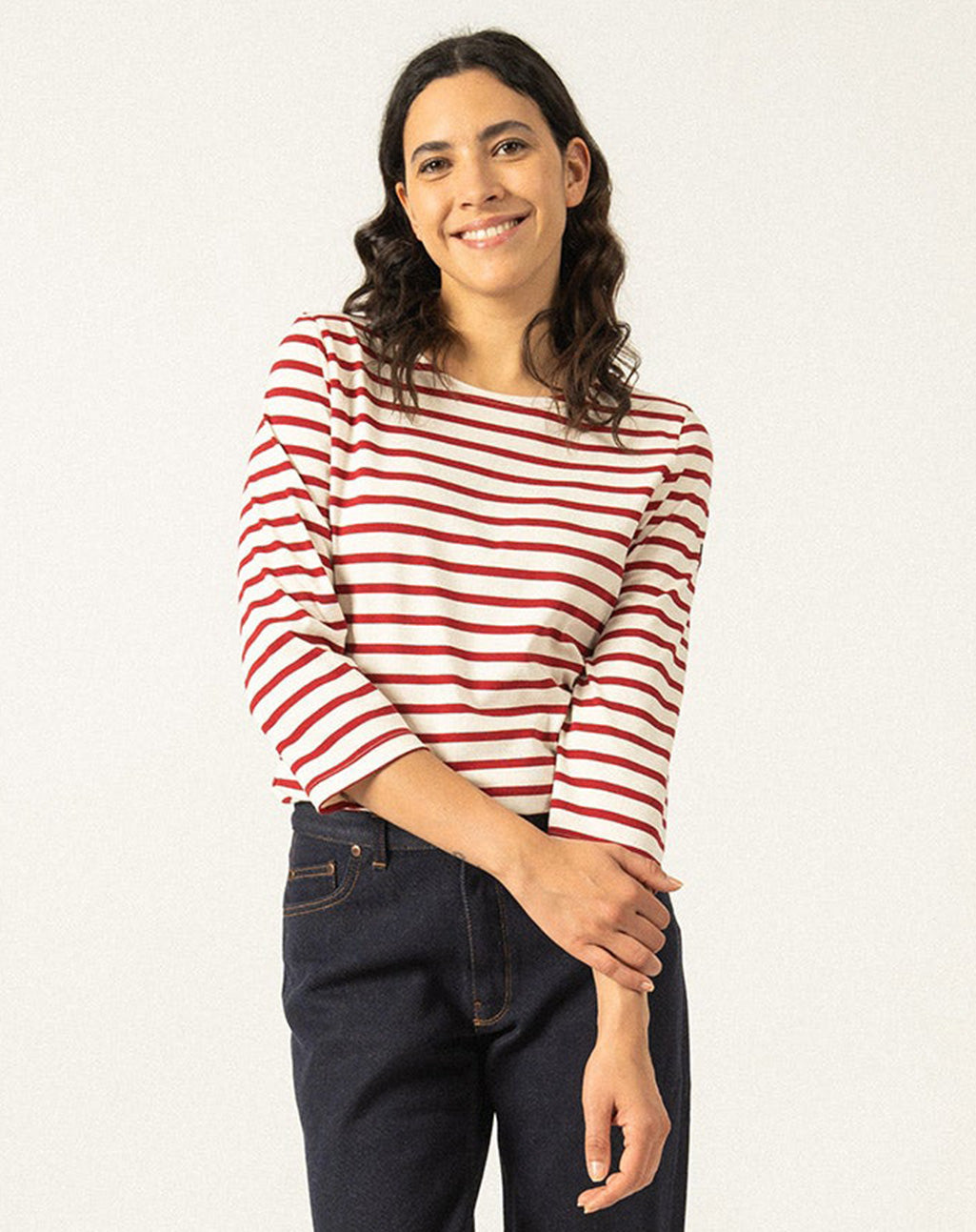 Traditioneel Bretons gestreept shirt ¾ mouw | LICHT KATOEN | Galathée II