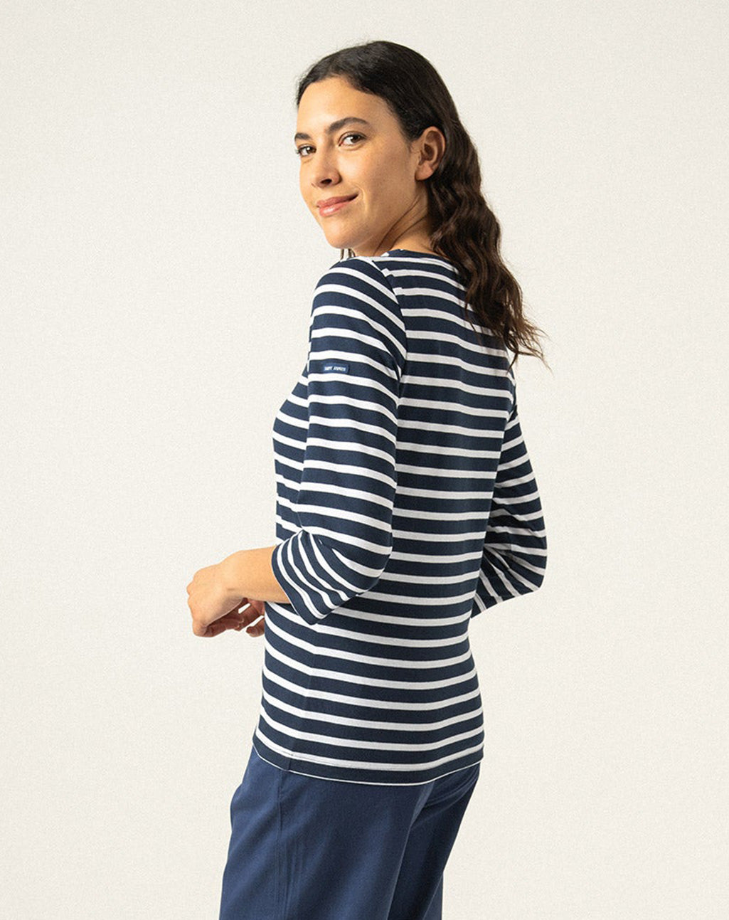 Traditioneel Bretons gestreept shirt ¾ mouw | LICHT KATOEN | Galathée II