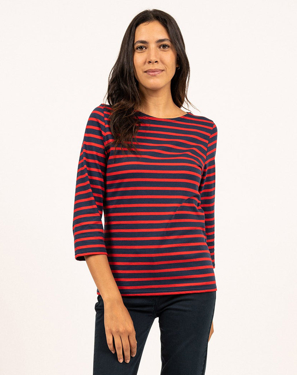 Traditioneel Bretons gestreept shirt ¾ mouw | LICHT KATOEN | Galathée II