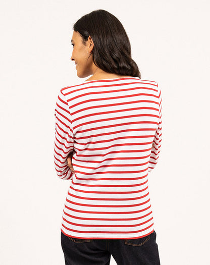 Traditioneel Bretons gestreept shirt ¾ mouw | LICHT KATOEN | Galathée II