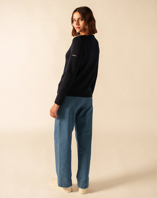 Luxe V-halstrui van merinowol | Bréhat III