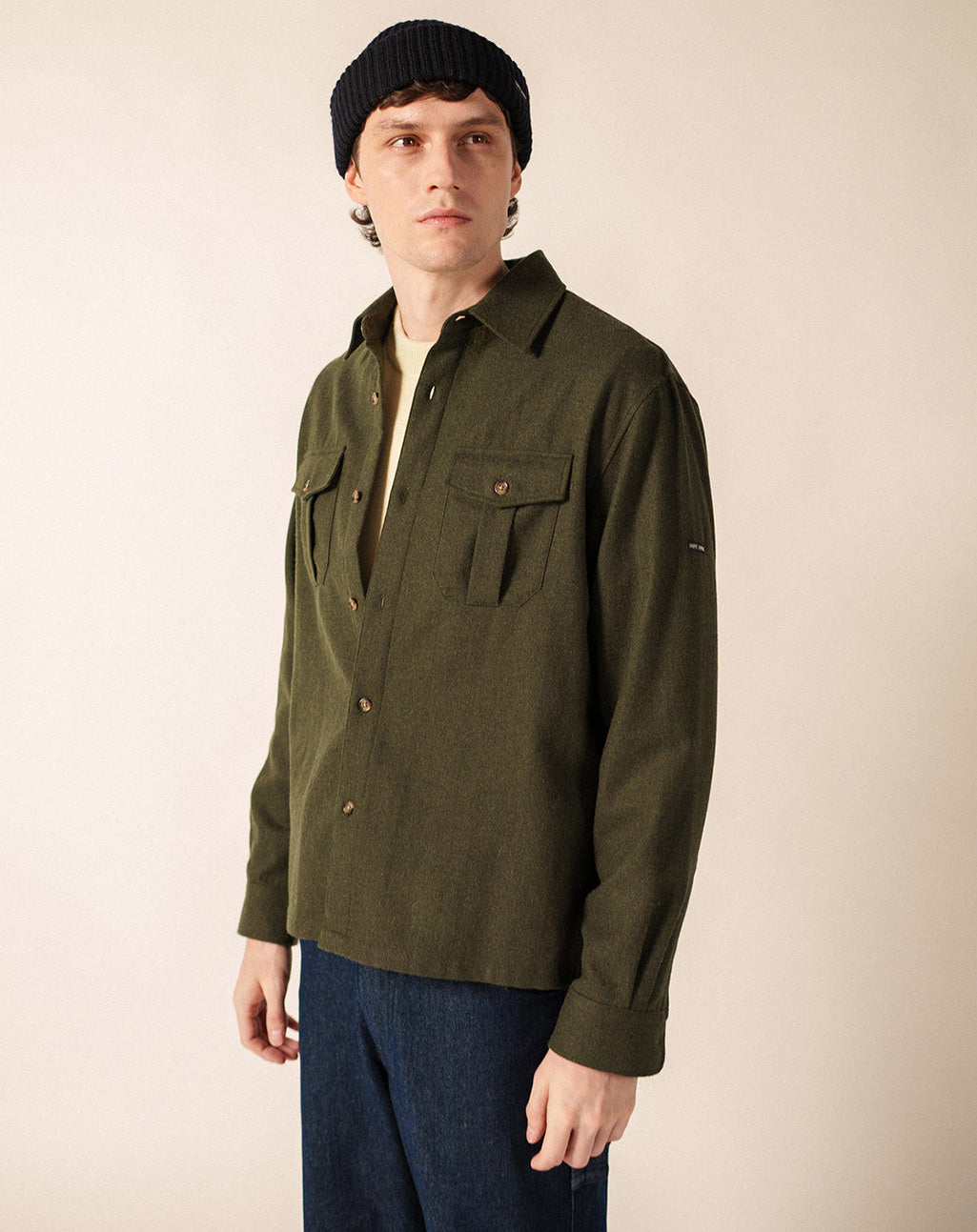 Wol flanellen overshirt | St Fabio