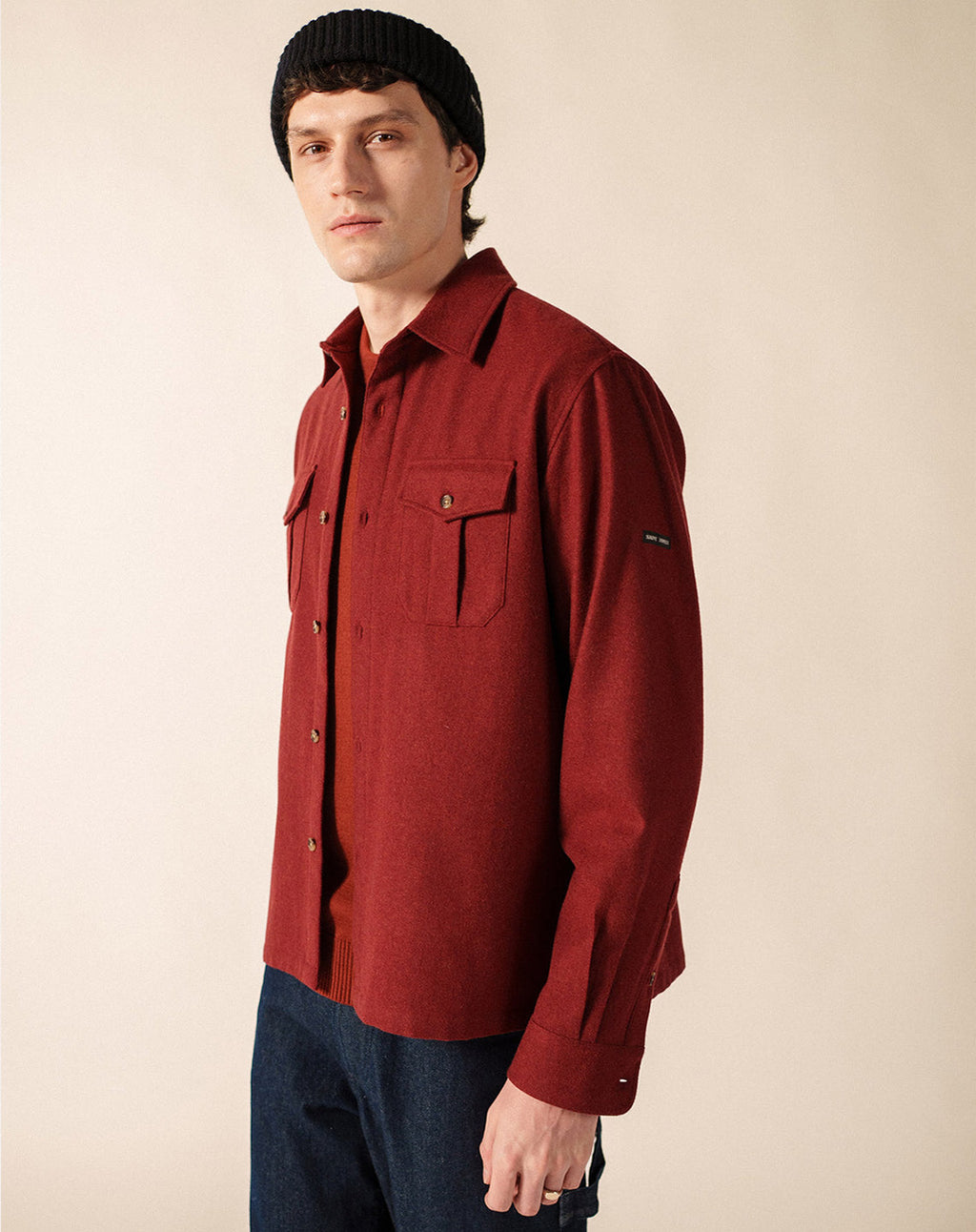 Wol flanellen overshirt | St Fabio