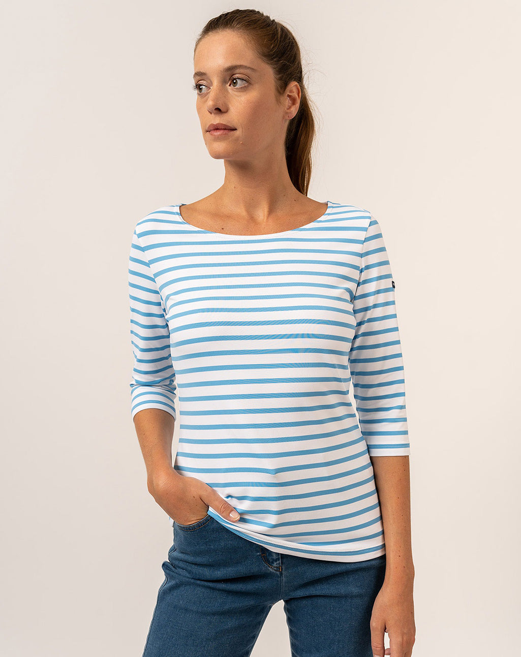 Klassiek Bretons gestreepte anti-UV shirt | Garde-Côte III R
