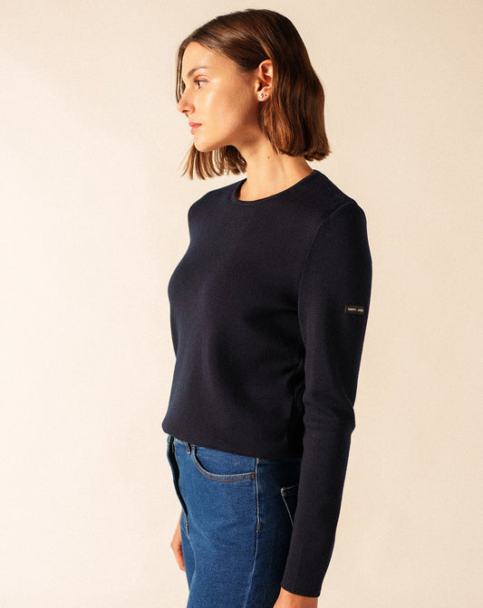 Fijngebreide trui met ronde hals | Molene