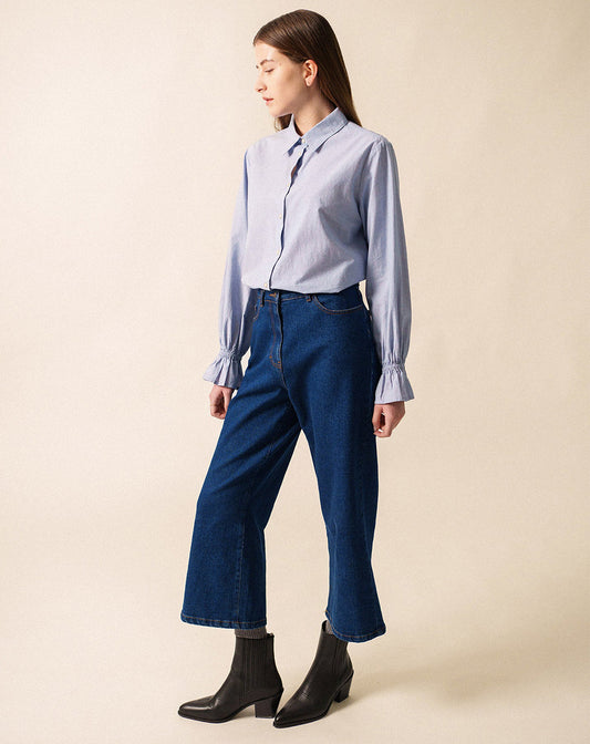 Blouse met ruches | Céleste