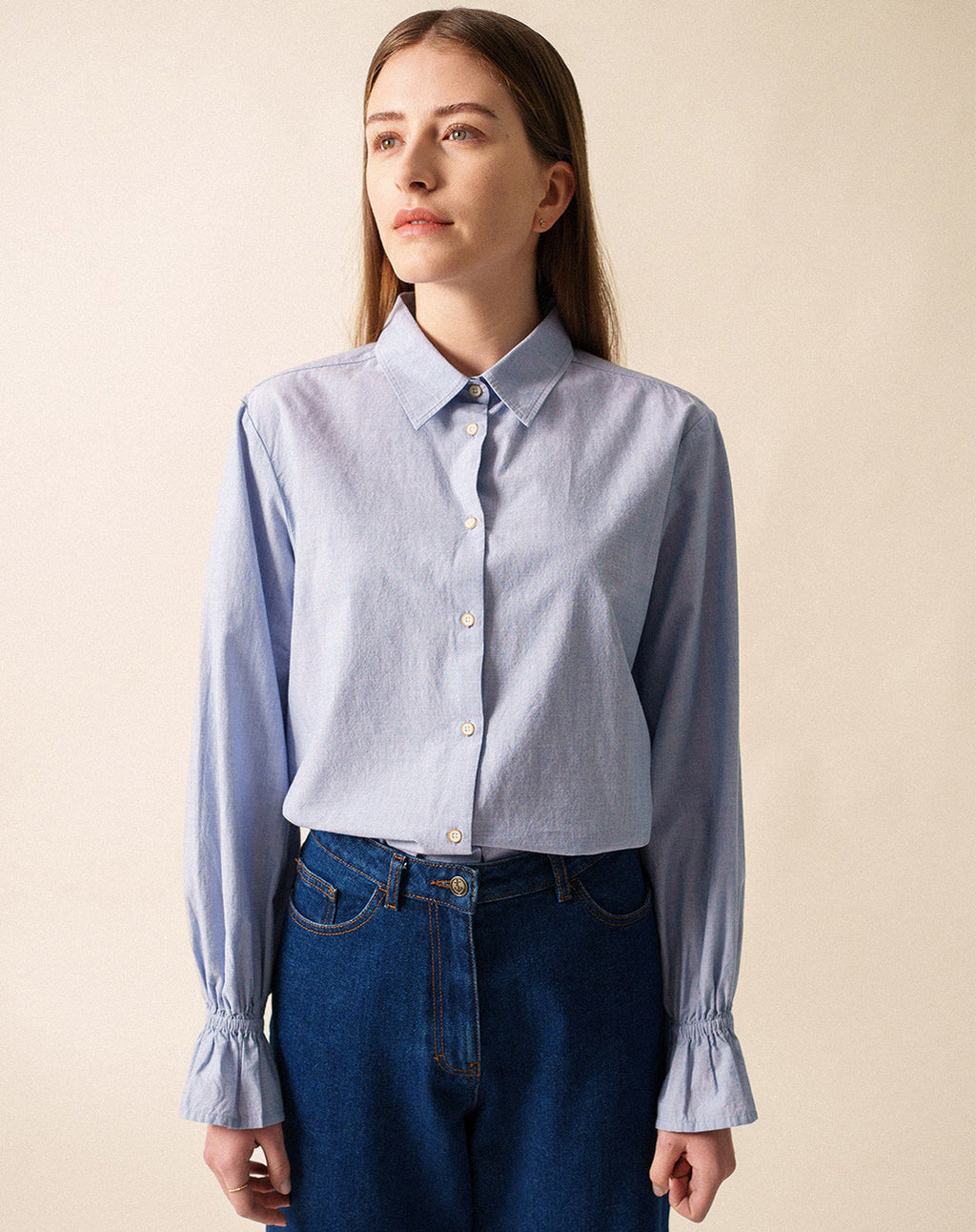 Blouse met ruches | Céleste