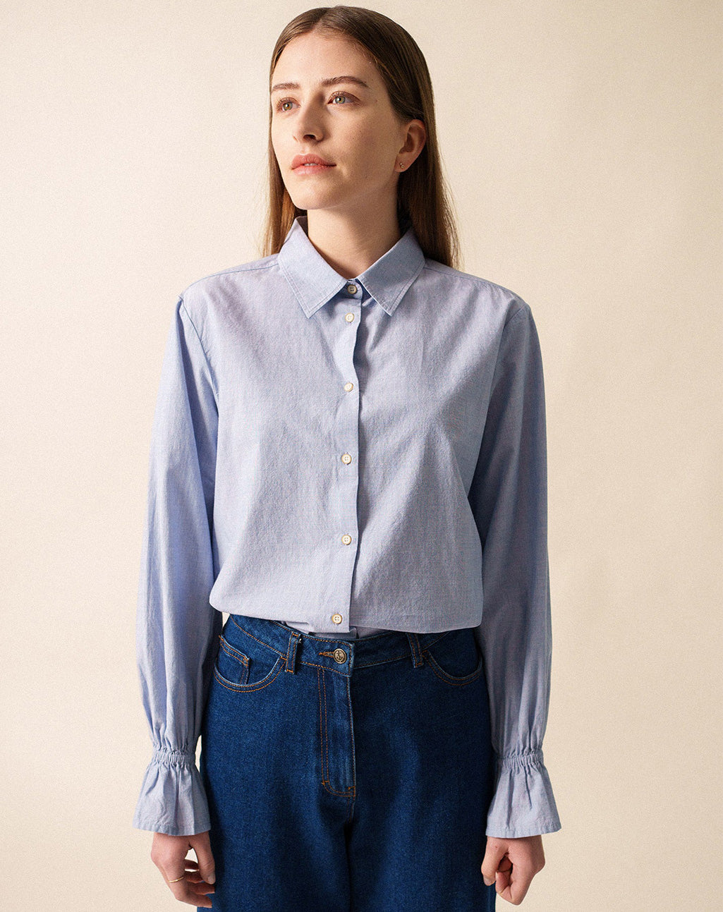 Blouse met ruches | Céleste