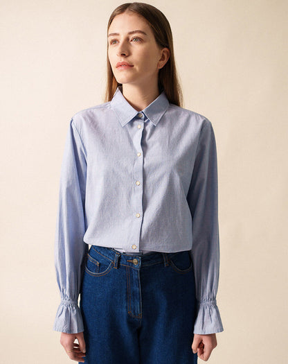 Blouse met ruches | Céleste