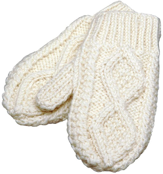 Handgebreide Aran wanten