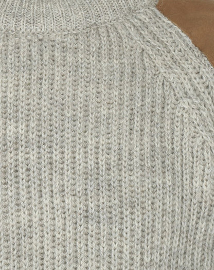 Klassieke trui met suède patches | Swaledale